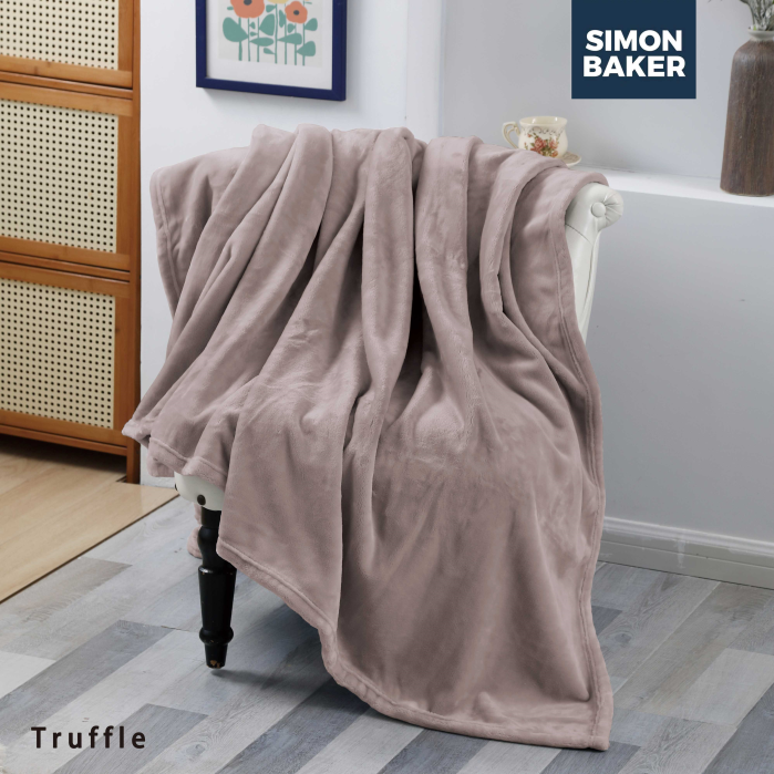 Simon Baker - Super Plush Blanket - Truffle