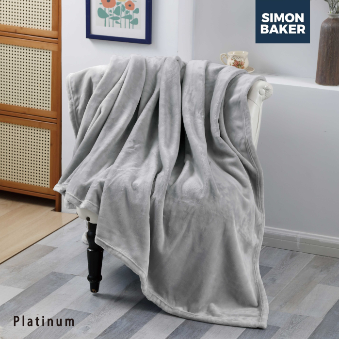 Simon Baker - Super Plush Blanket - Platinum