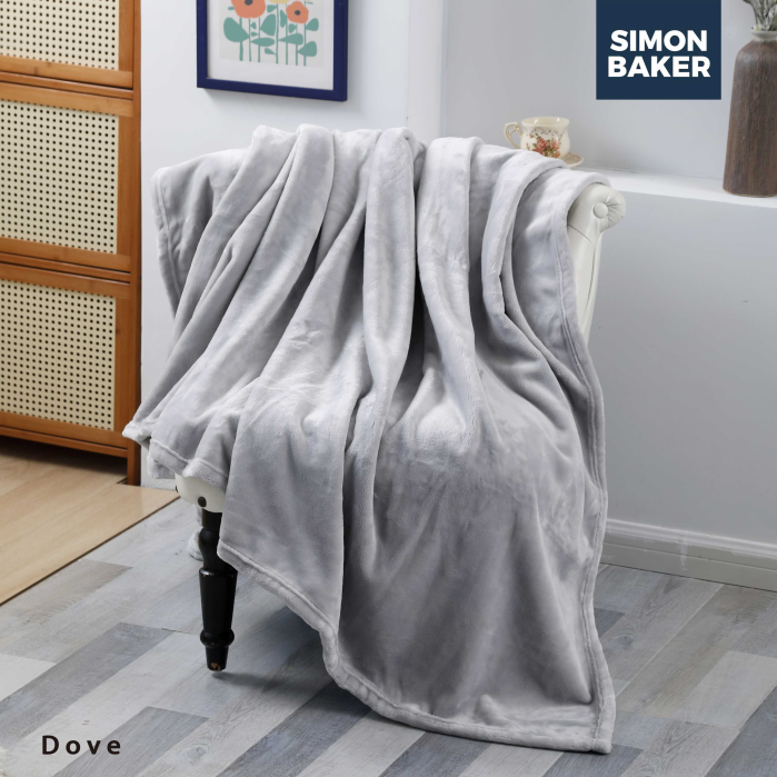 Simon Baker - Super Plush Blanket - Dove