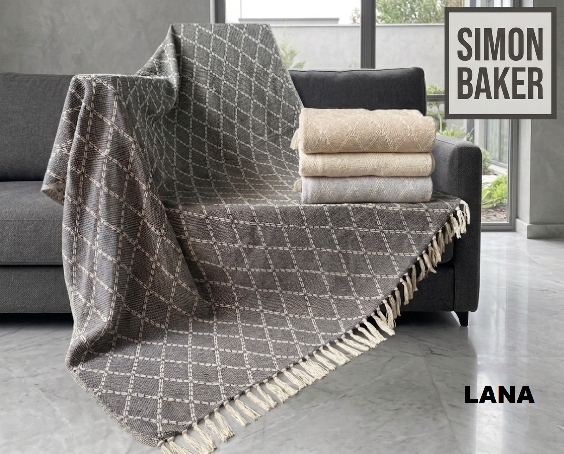 Simon Baker - Cotton Throw - Lana (Assorted Colours)