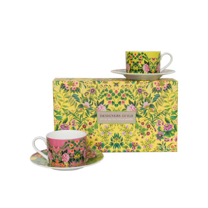 Ikebana Cup & Saucer Set of 2