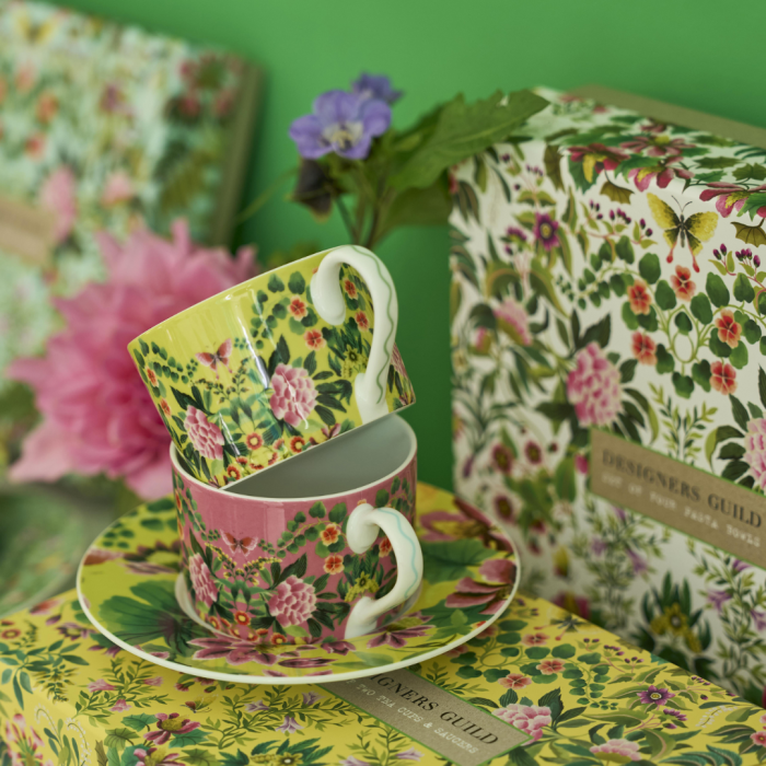Ikebana Cup & Saucer Set of 2
