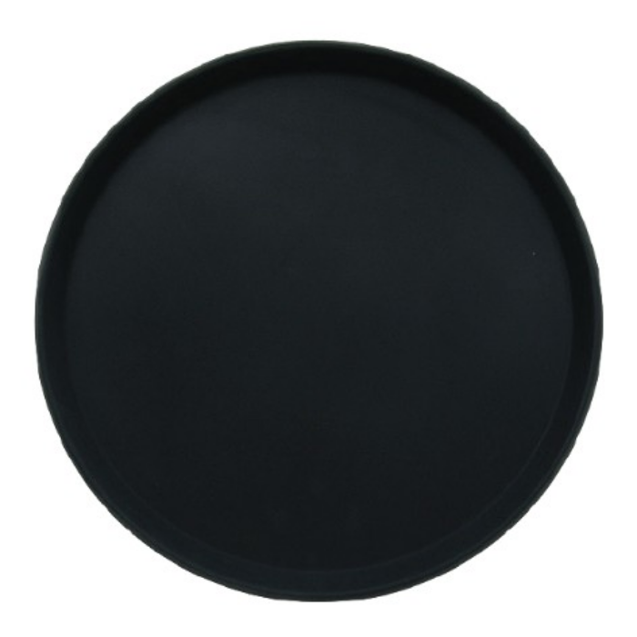 Non Slip Tray Black Round 35 cm