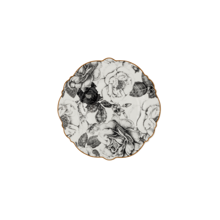 JENNA CLIFFORD - Black Rose Side Plate Set of 4