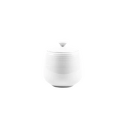 JENNA CLIFFORD - Embossed Lines Sugar Pot - Whisper White