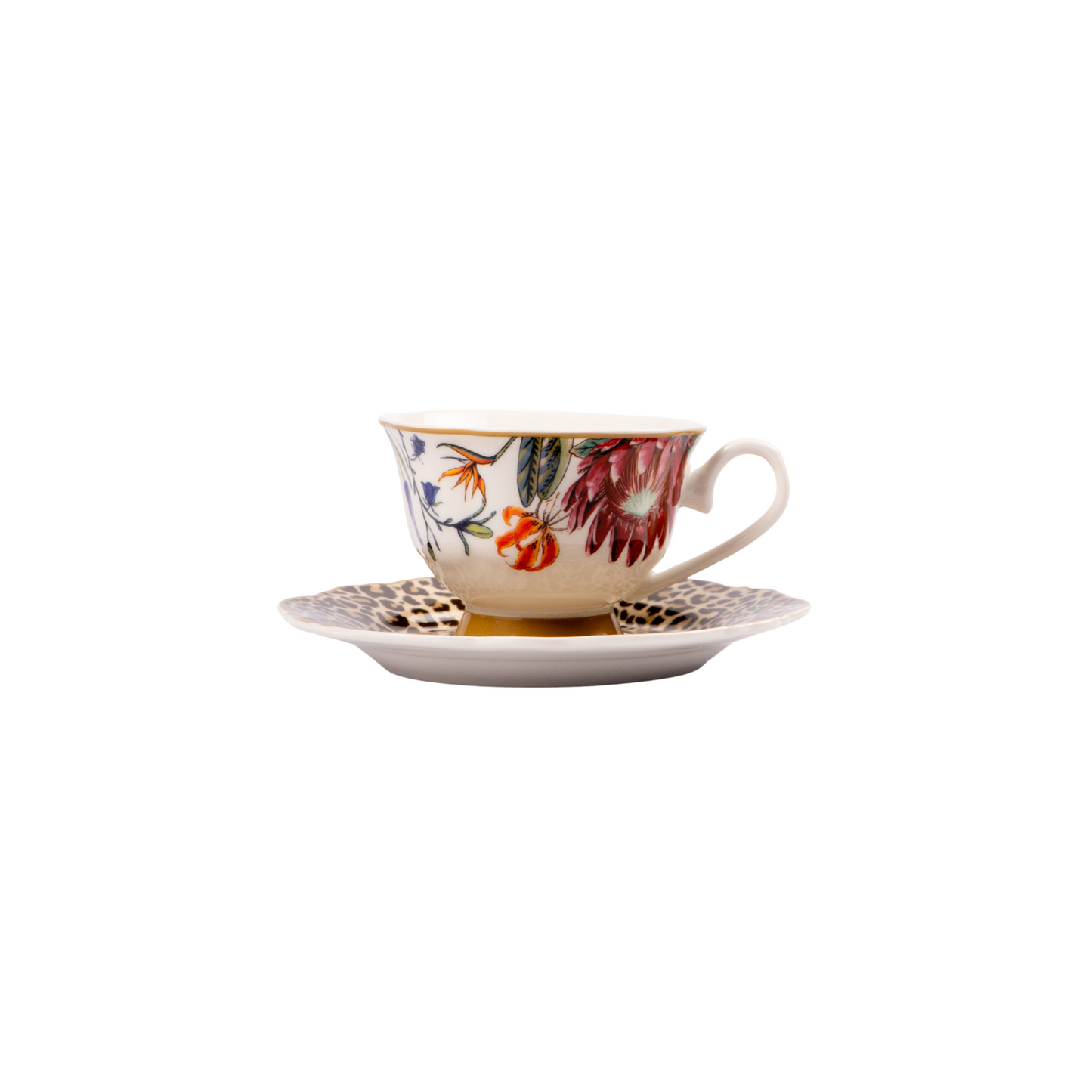 JENNA CLIFFORD - Wild Bloom Cup & Saucer Set of 4