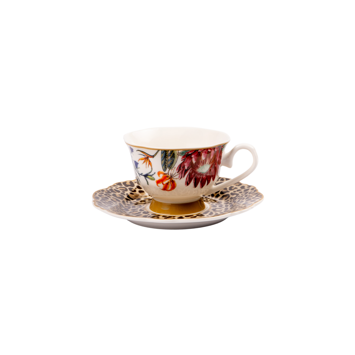 JENNA CLIFFORD - Wild Bloom Cup & Saucer Set of 4