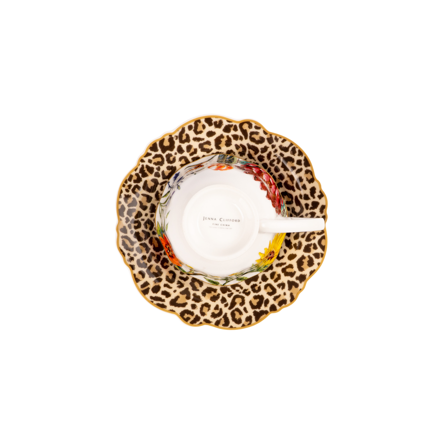 JENNA CLIFFORD - Wild Bloom Cup & Saucer Set of 4
