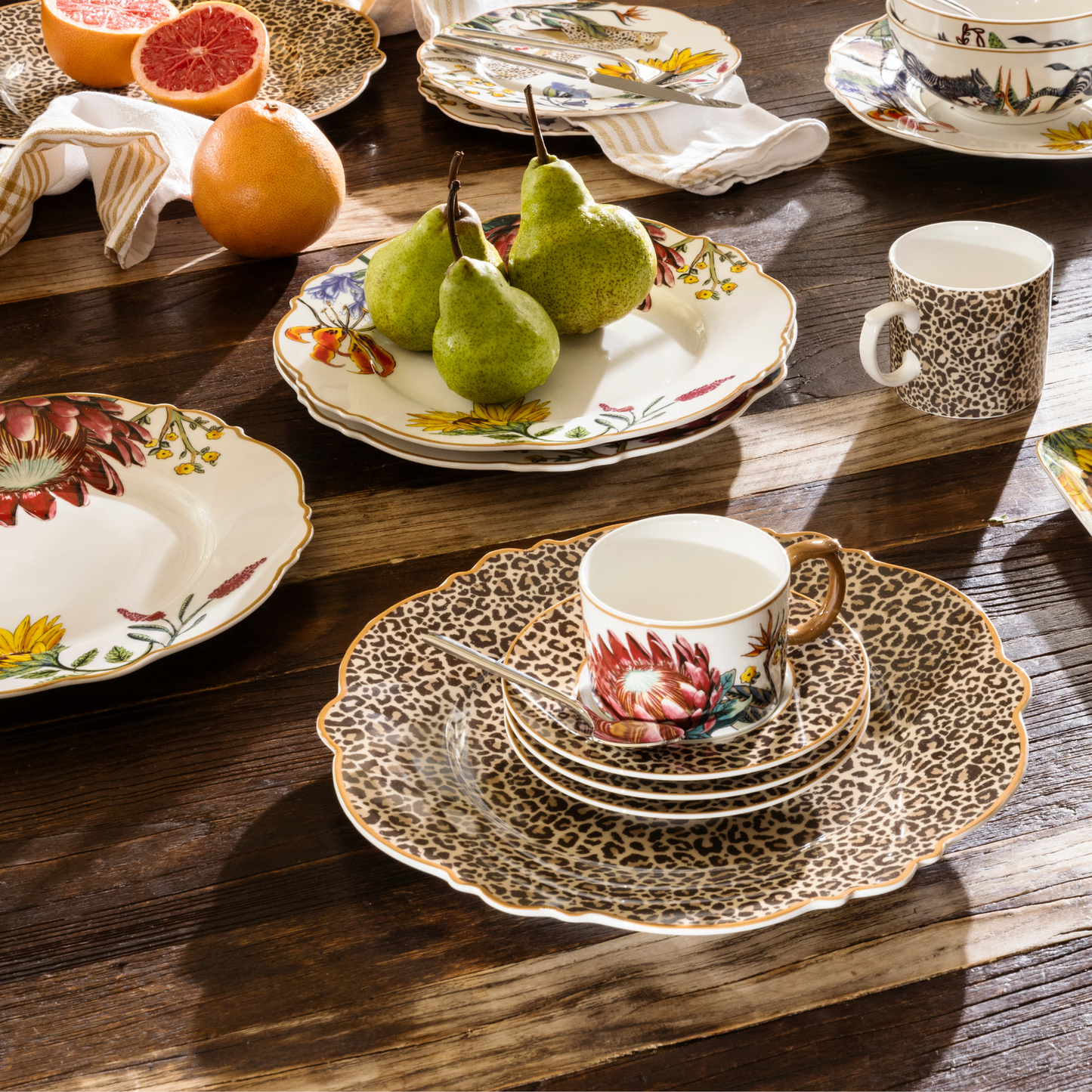 JENNA CLIFFORD - Wild Bloom Cup & Saucer Set of 4