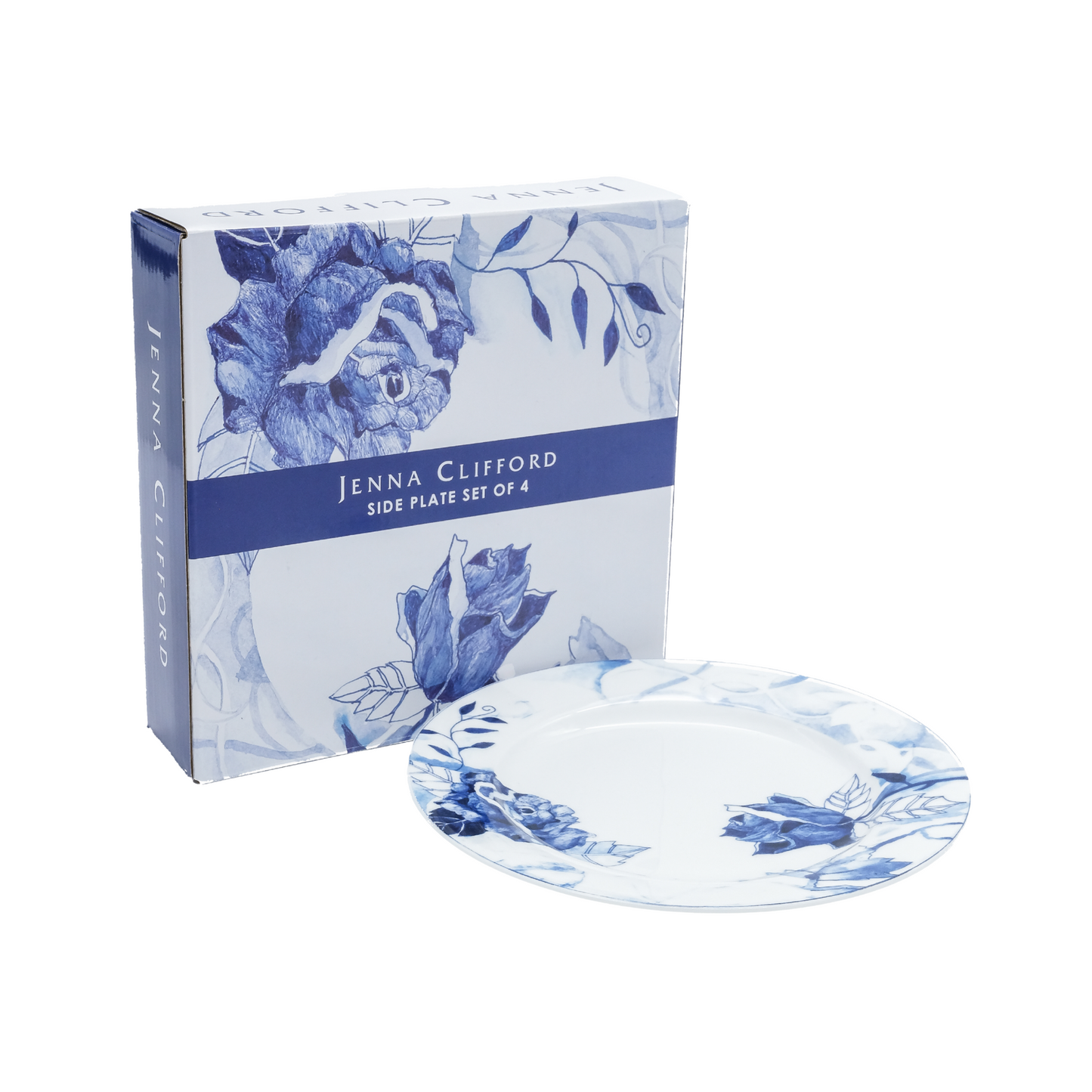 Peacock Sapphire Garden Side Plate Set of 4