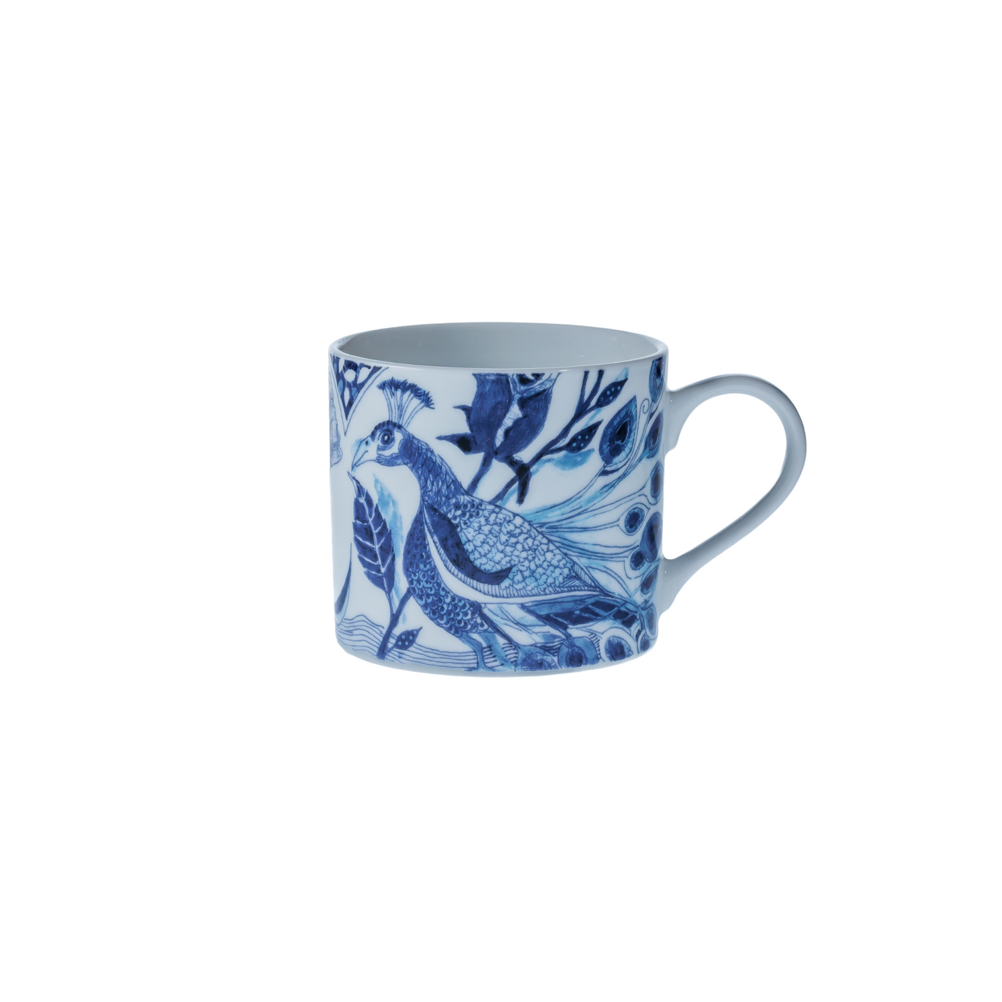 JENNA CLIFFORD - Peacock Sapphire Garden Mug (Set of 4)