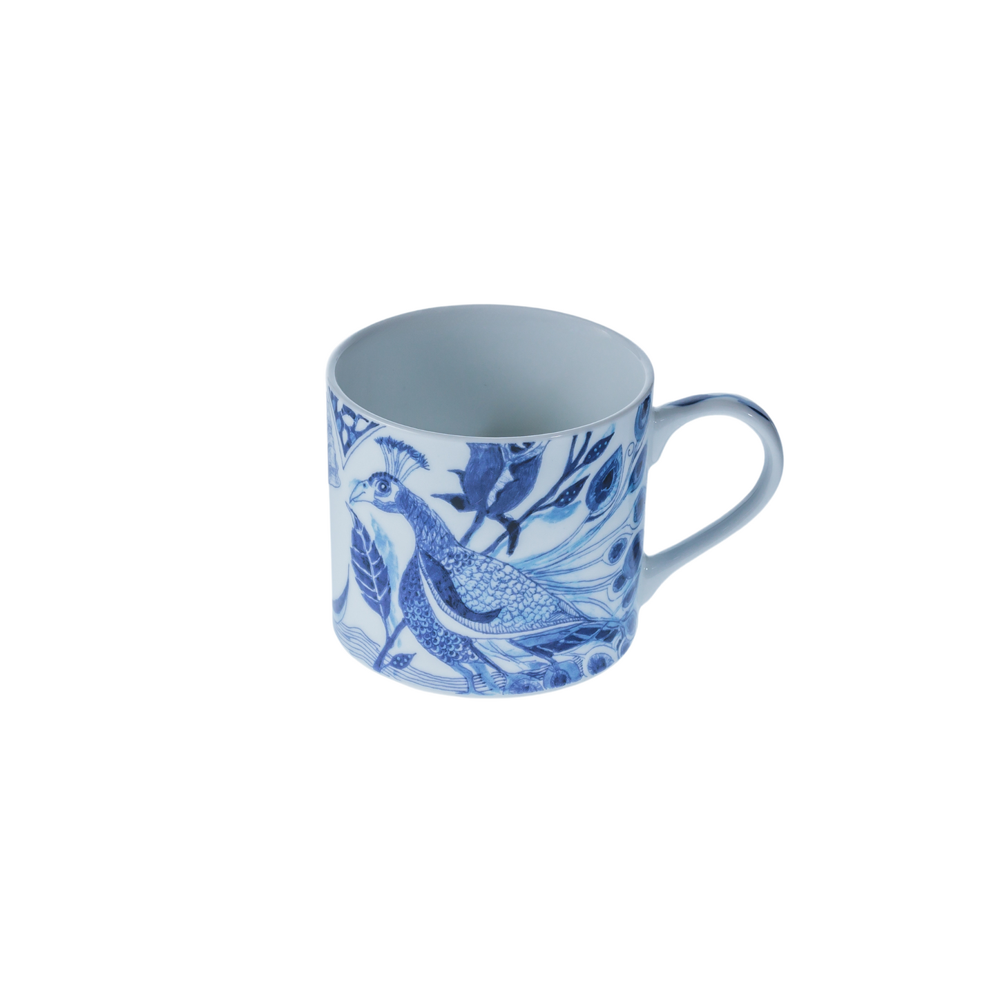 JENNA CLIFFORD - Peacock Sapphire Garden Mug (Set of 4)