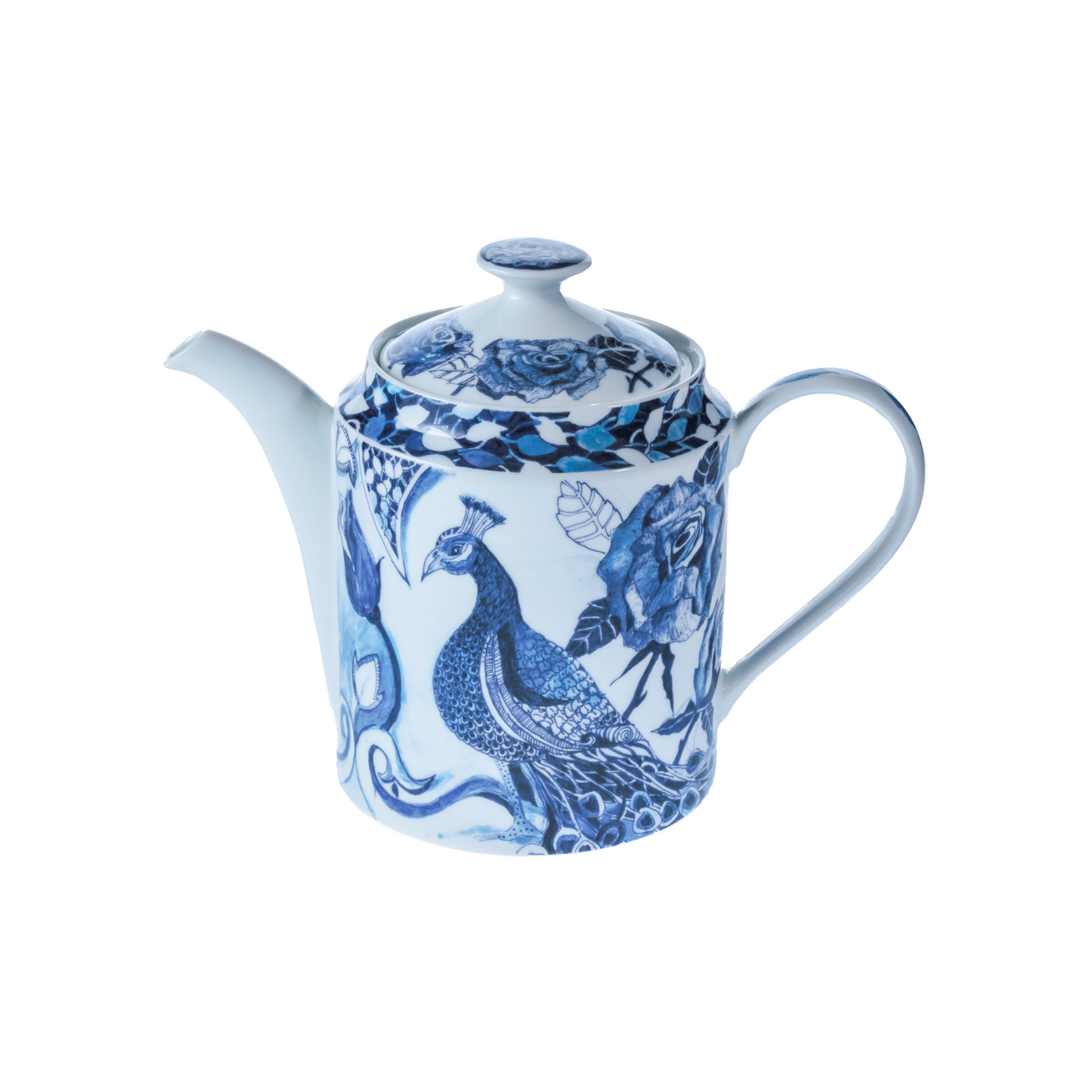 Peacock Sapphire Garden Teapot