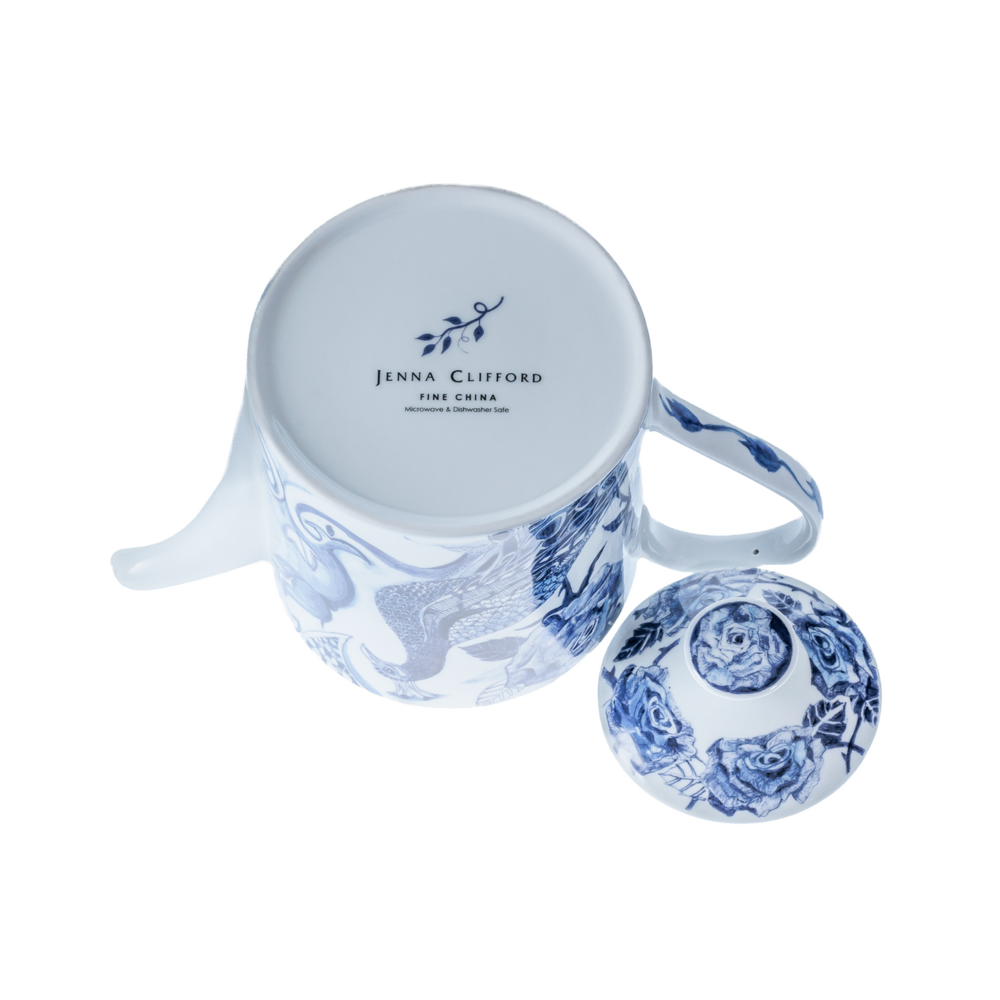 Peacock Sapphire Garden Teapot