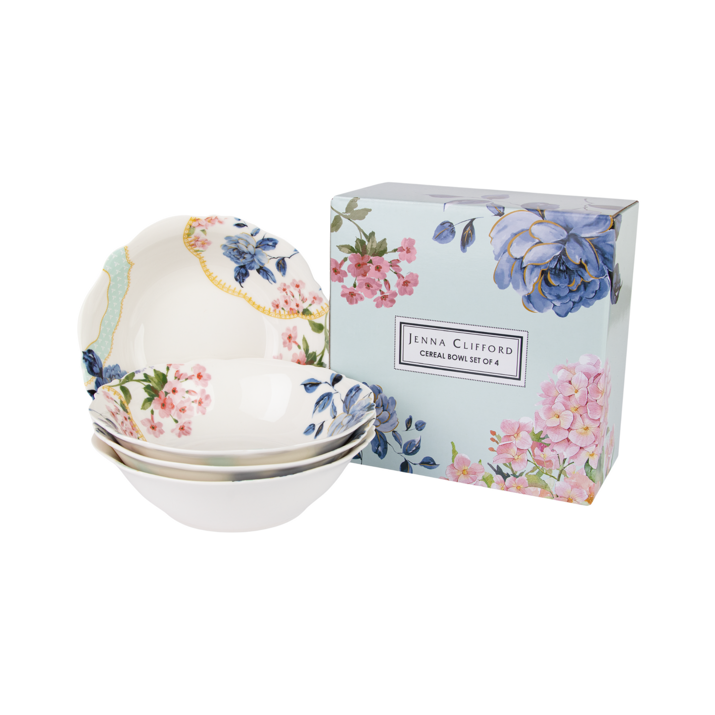 JENNA CLIFFORD – Belle Fleur Cereal Bowl Set of 4