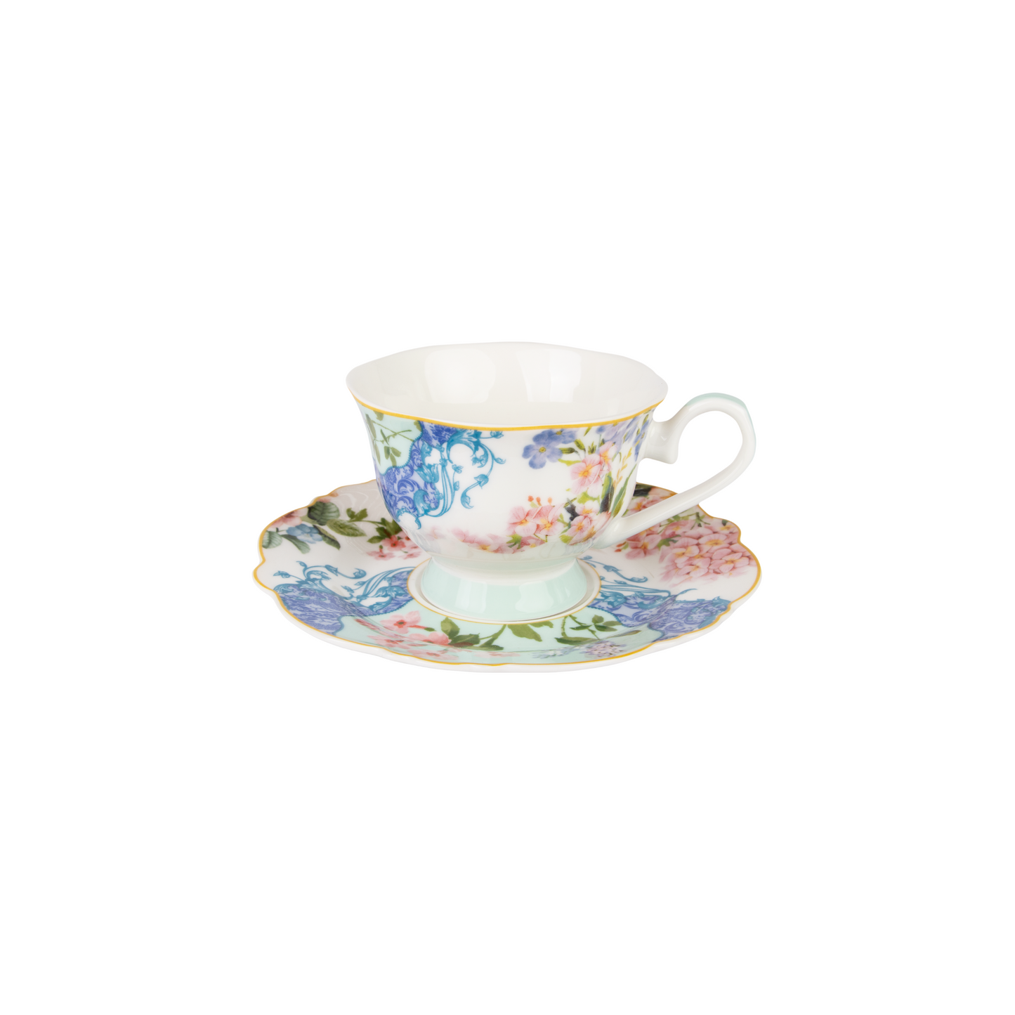 JENNA CLIFFORD – Belle Fleur Cup & Saucer Set of 4