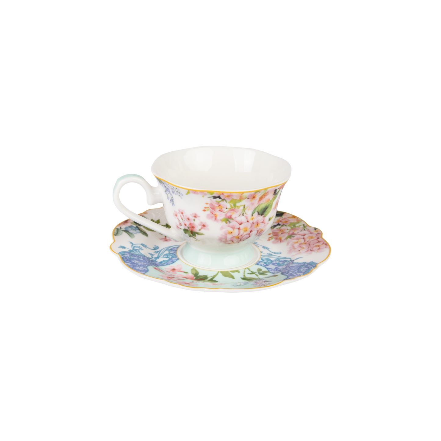 JENNA CLIFFORD – Belle Fleur Cup & Saucer Set of 4