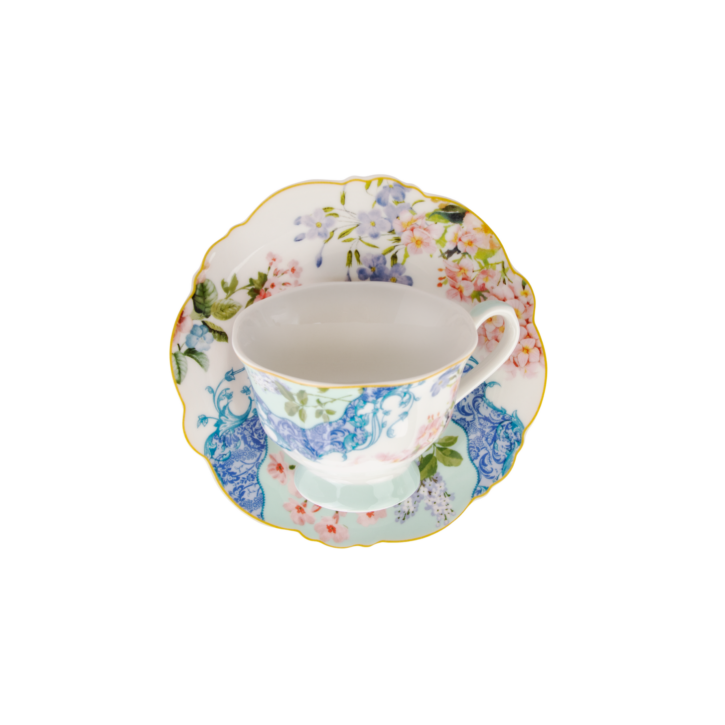 JENNA CLIFFORD – Belle Fleur Cup & Saucer Set of 4