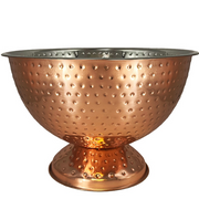 Hammered Copper Punch Bowl 33cm × 21cm
