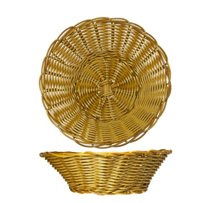 Woven Basket Round Light Brown 210 X 60mm (Set of 3)