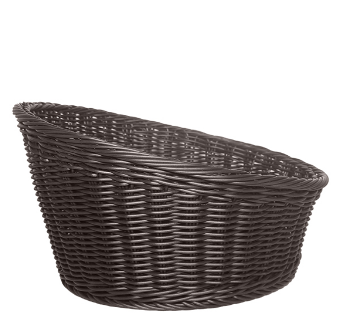 Bread Basket Chocolate Brown Round 35cm (Height 21-10cm)