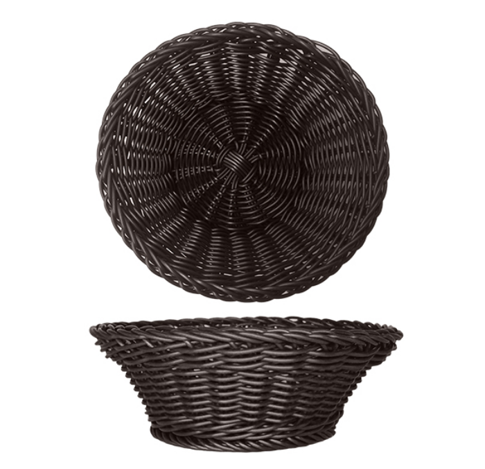Bread Basket Chocolate Brown Round 21x7cm (Set of 2)
