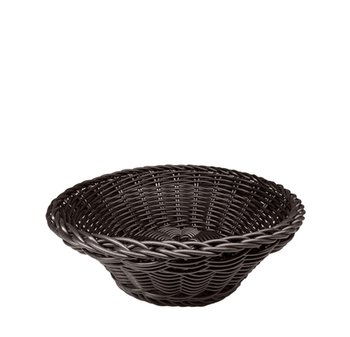 Bread Basket Chocolate Brown Round 21x7cm (Set of 2)
