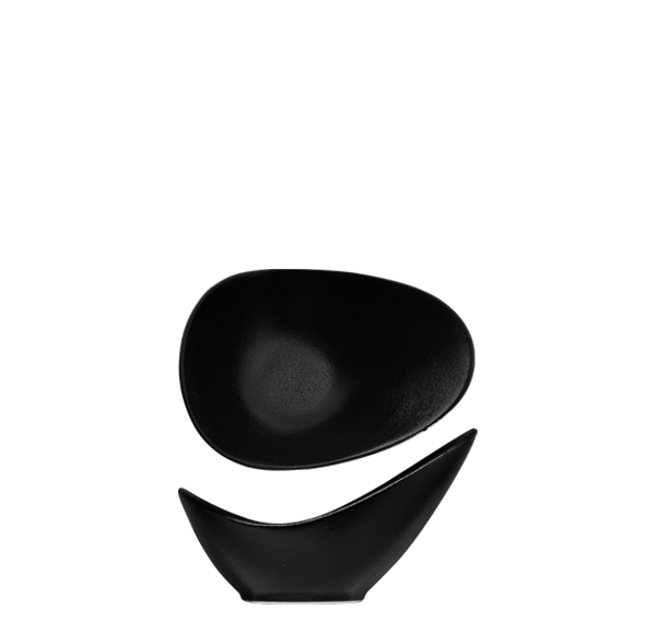 Nova Urban Texture Black Slanted Dish 10cm (Set of 12)