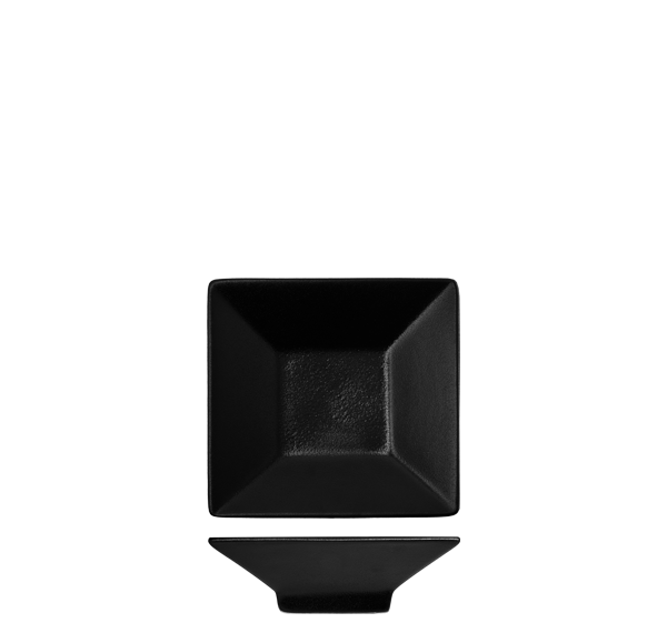 Nova Urban Texture Black Flat Trumpet Dish 11.5cm (Set of 6)