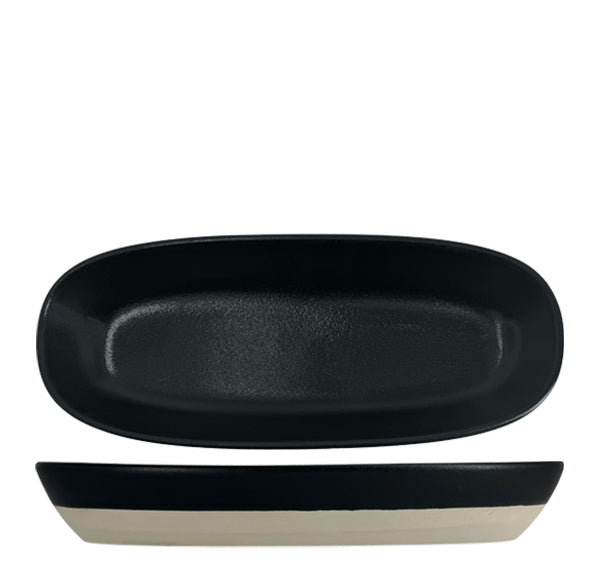 Nova Mezzo Black Oval Bowl 25x10cm (Set of 6)
