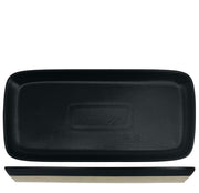 Nova Mezzo Black Rectangular Plate 31cm × 15cm (Set of 6)