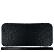 Nova Reveal Granite Black Rectangular Plate 30cm × 14cm (Set of 6)