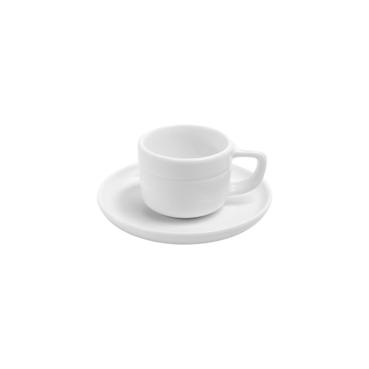 OMADA - Linea White Espresso Cup & Saucer Set of 4