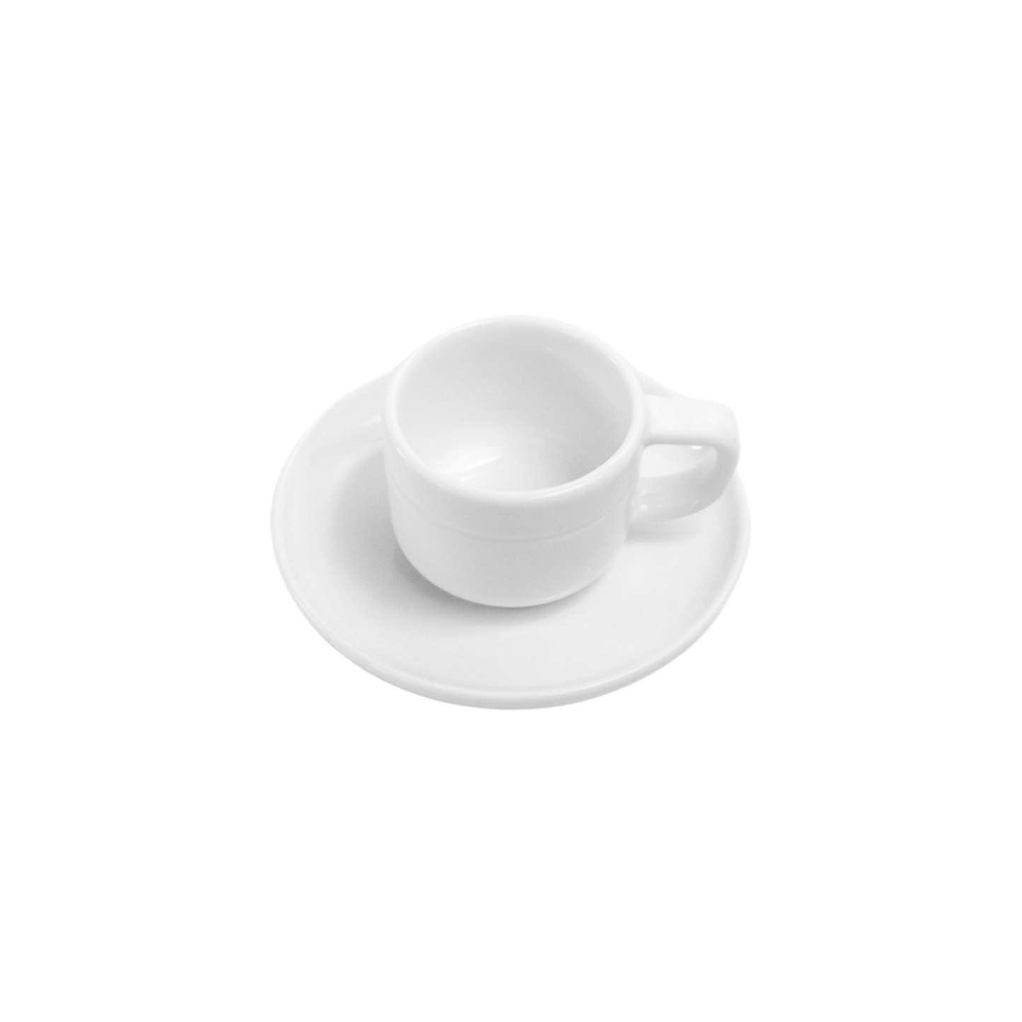 OMADA - Linea White Espresso Cup & Saucer Set of 4