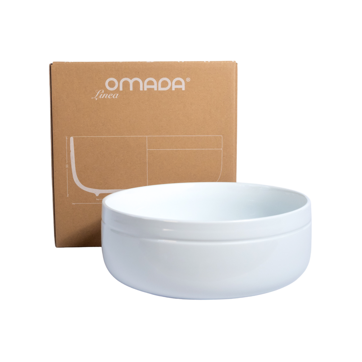 OMADA - Linea White Salad Bowl 24cm