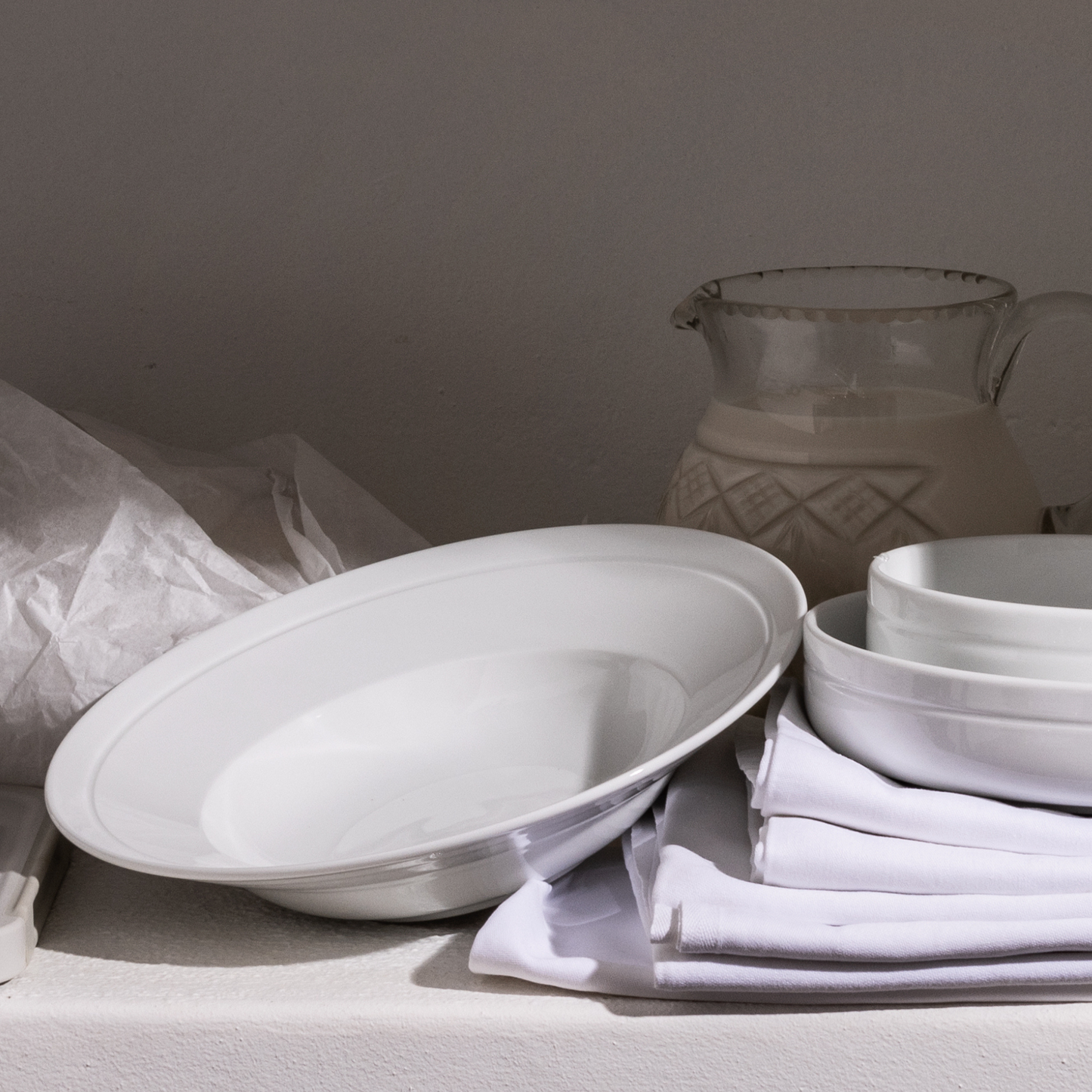 OMADA - Linea White Pasta Bowl 27 cm Set of 4