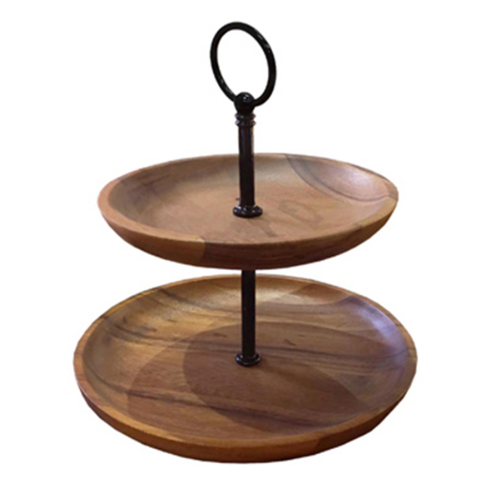 Acacia Tea Stand 2 Tier