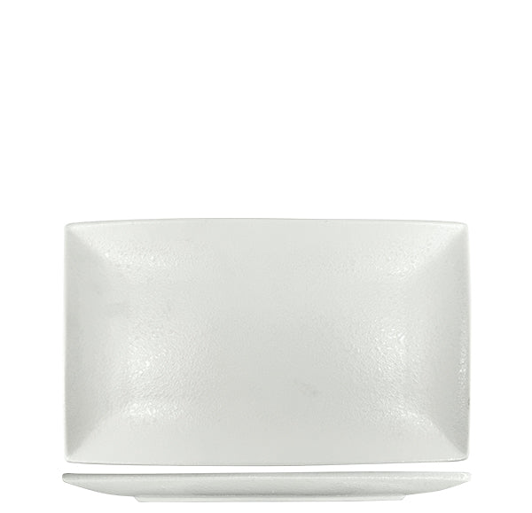 Nova Rain White Rectangular Plate 27 x 16.5cm (Set of 4)