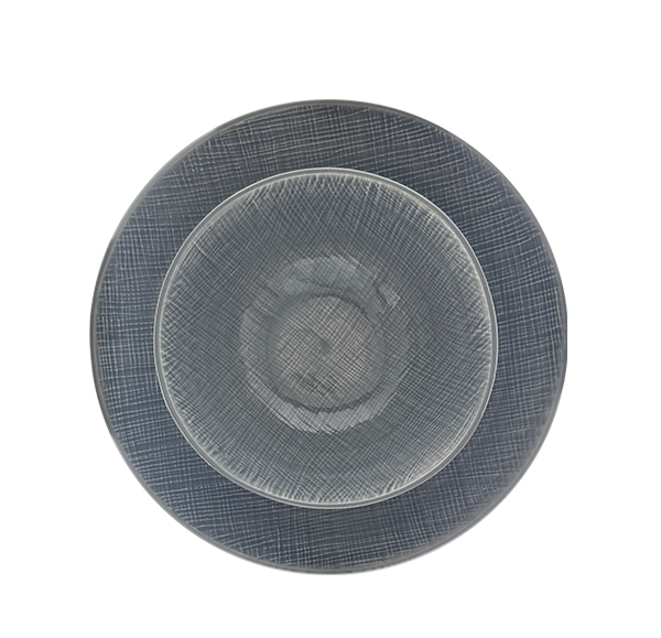 Nova Stitch Grey Coupe Plate 26cm (Set of 4)