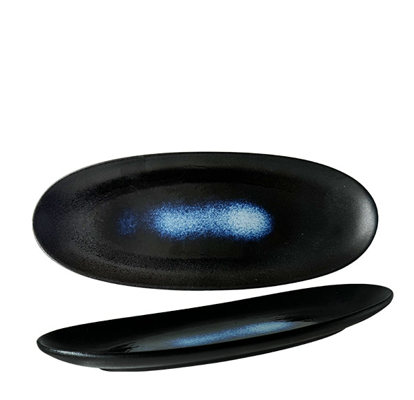 Nova Cosmic Blue Oval Plate 25.5 x 10.5cm (Set of 6)
