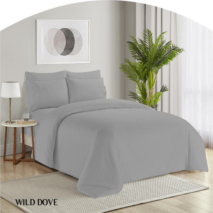 Simon Baker - Organic Bamboo Cotton Sheet Set - Wild Dove (Various Sizes)
