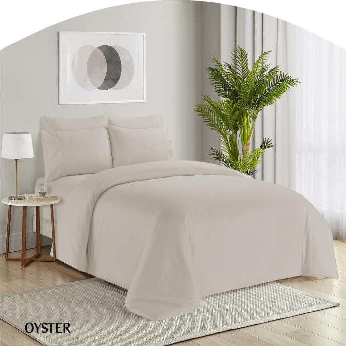 Simon Baker - Organic Bamboo Cotton SHEET SET - Oyster (Various Sizes)