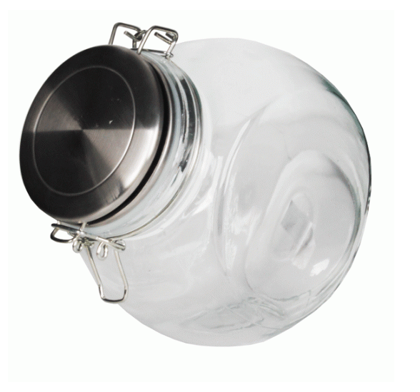 Moon Drop Clip Top Jar - MED -18cm(H) x 12cm(W) (1.7L) - Set of 4