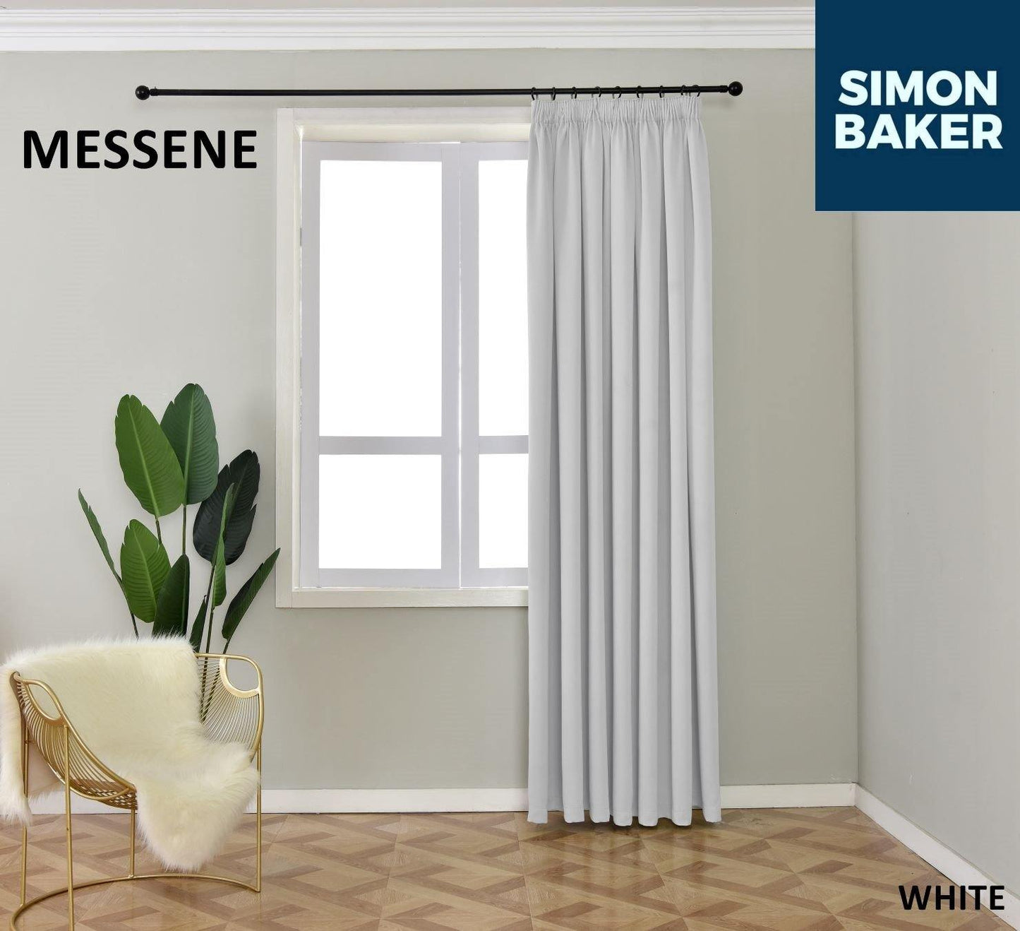 Simon Baker | Messene Tape White/Grey Curtain