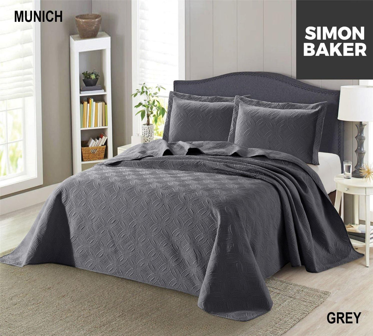 Simon Baker | Munich Bedspread Grey