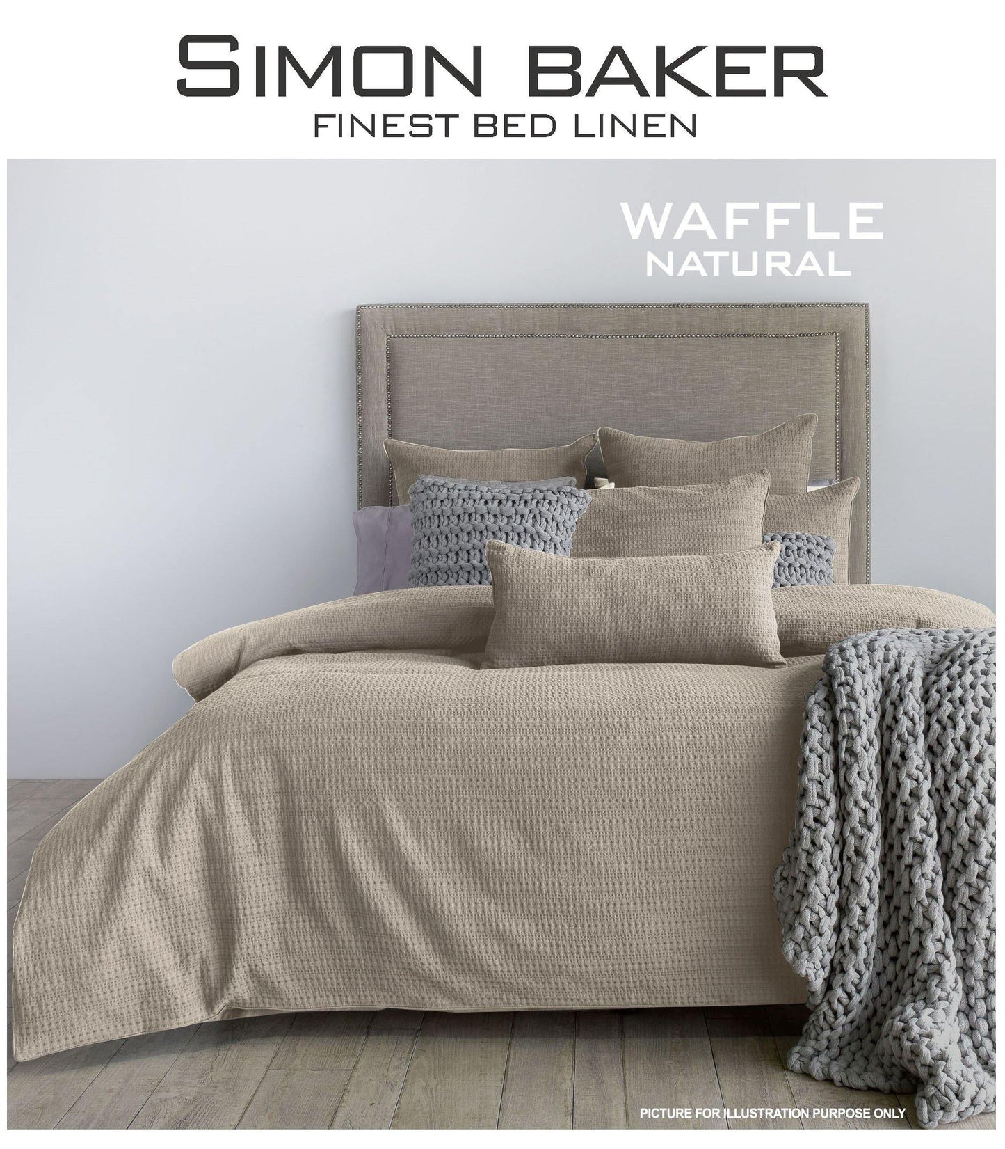 Simon Baker | Waffle Cotton Duvet Cover Set Natural