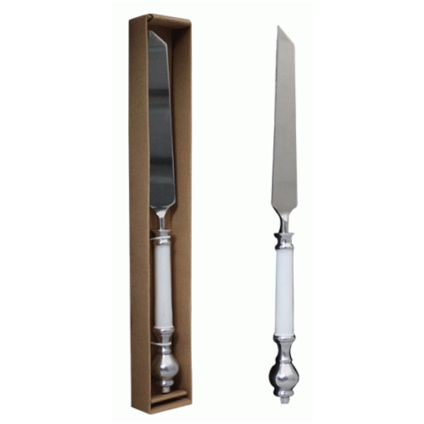 Aluminium Bread Knife White Enamel - 30cm