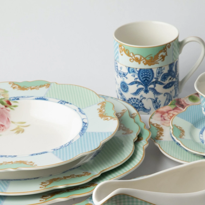 JENNA CLIFFORD - Italian Rose 16pce Dinner Set + Free Salad Bowl