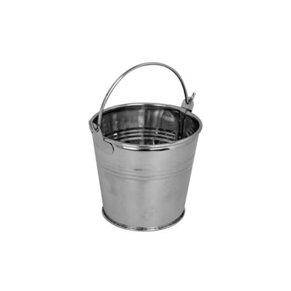 Bucket Mini 3 Lines Stainless Steel 7x5.5cm