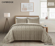 Simon Baker | Chenille Jacquard Comforter Cambridge - Natural (Various sizes)